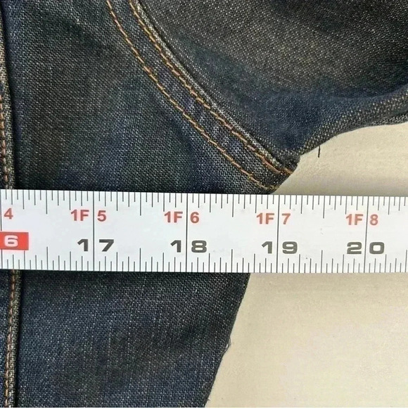 Vintage GAP  2001 Y2K Jean Jacket Dark Wash Blue Denim Size Small - Picture 12 of 15